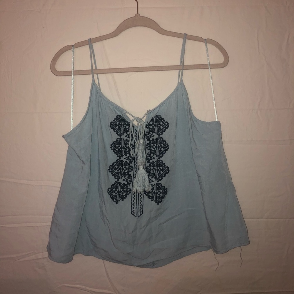 Light Blue Embroidered Top - Picture 2 of 3